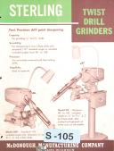 Sterling Manufacturing-Sterling DBF & DBV Drill grinder, Brochures - Facts & Features, Parts Manual-DBF-DBV-01